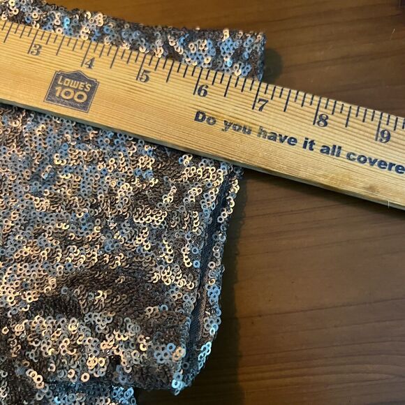 Anthropologie VELVET Top by Graham & Spencer Size S Vonnie Sequin Pewter Gray - Picture 10 of 11